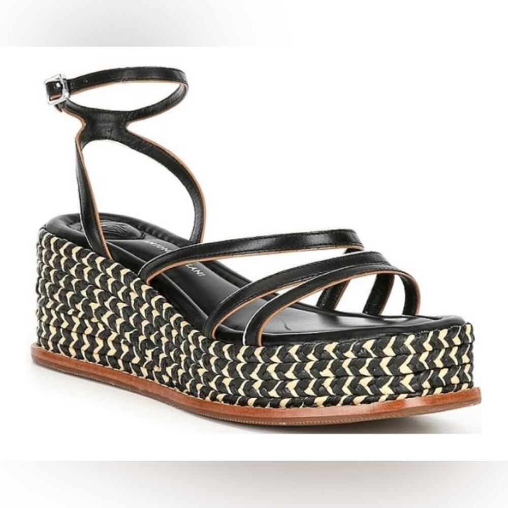Antonio Melani Hazelle Strappy Woven Platform Wedge Espadrille Sandals Size 9